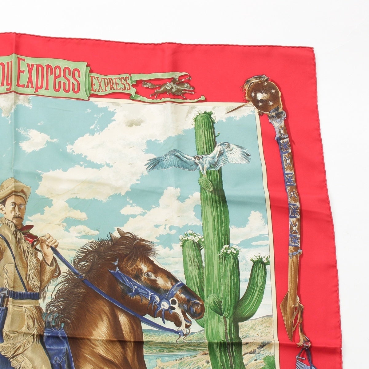 エルメス カレ90 THE PONY EXPRESS ポニー・エクスプレス 郵便社