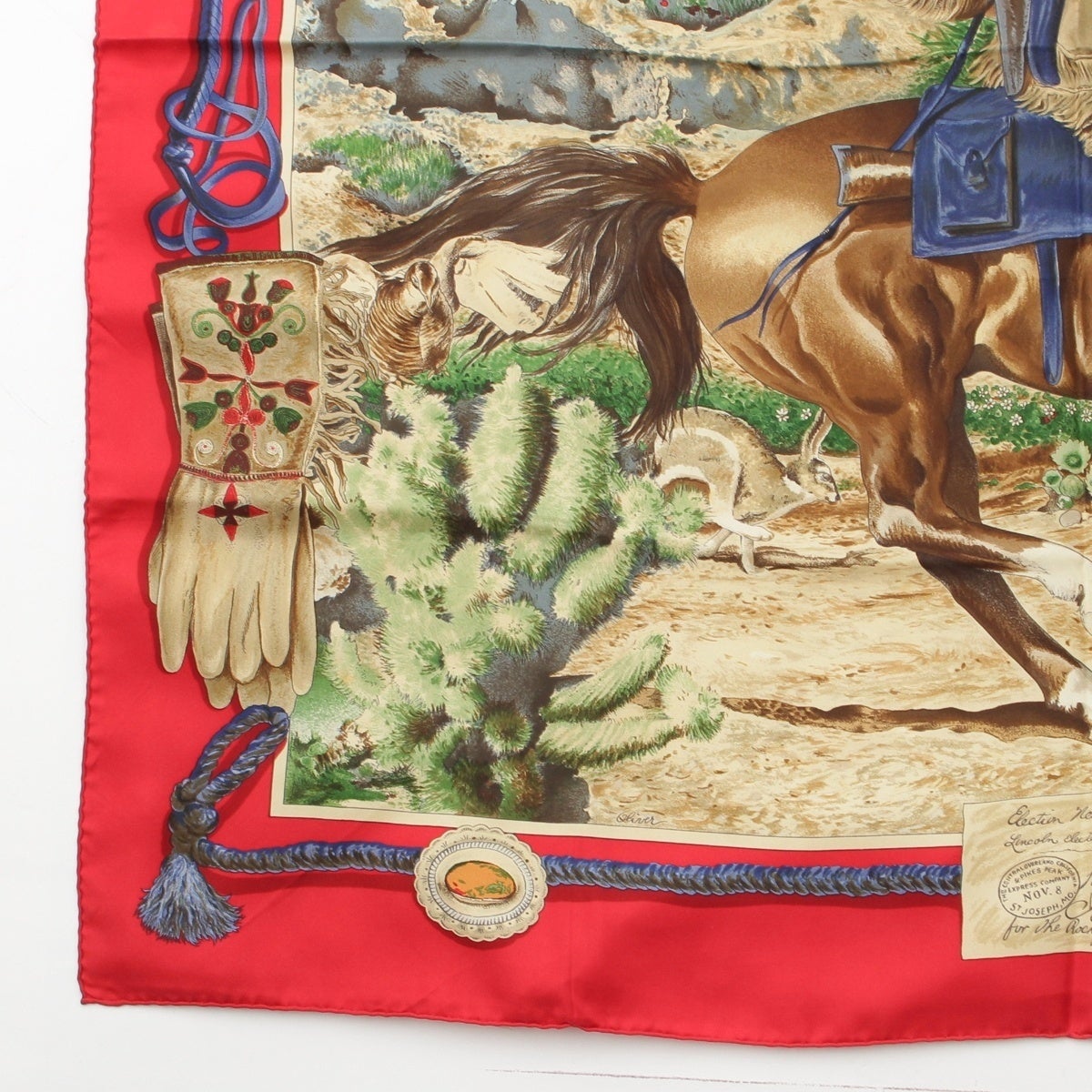 エルメス カレ90 THE PONY EXPRESS ポニー・エクスプレス 郵便社