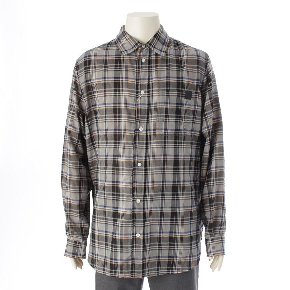 LOEWEアナグラムチェックシャツ　40 LOEWEアナグラムチェックシャツ40