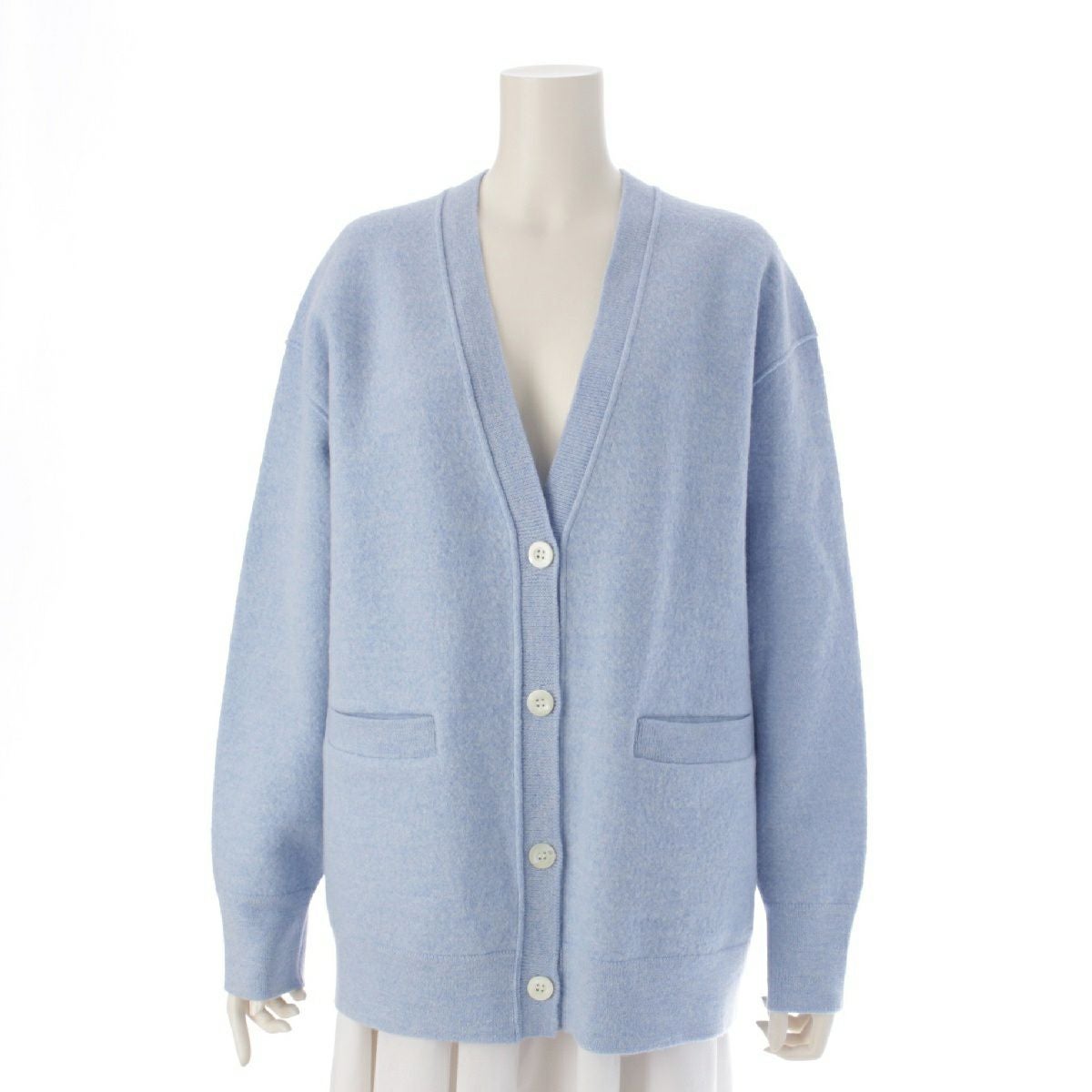ヨリ 24AW 圧縮ウール オーバーサイズ ニット カーディガン トップス
