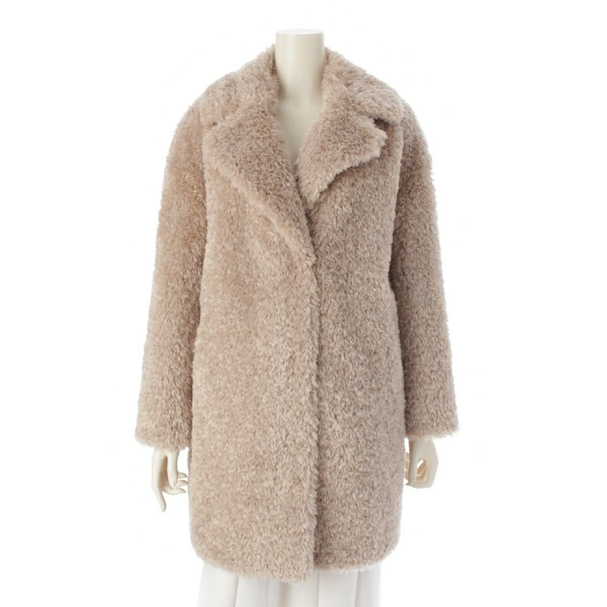 ヘルノ CURLY FAUX FUR OVERSIZE FIT エコファー ボア オーバー コート