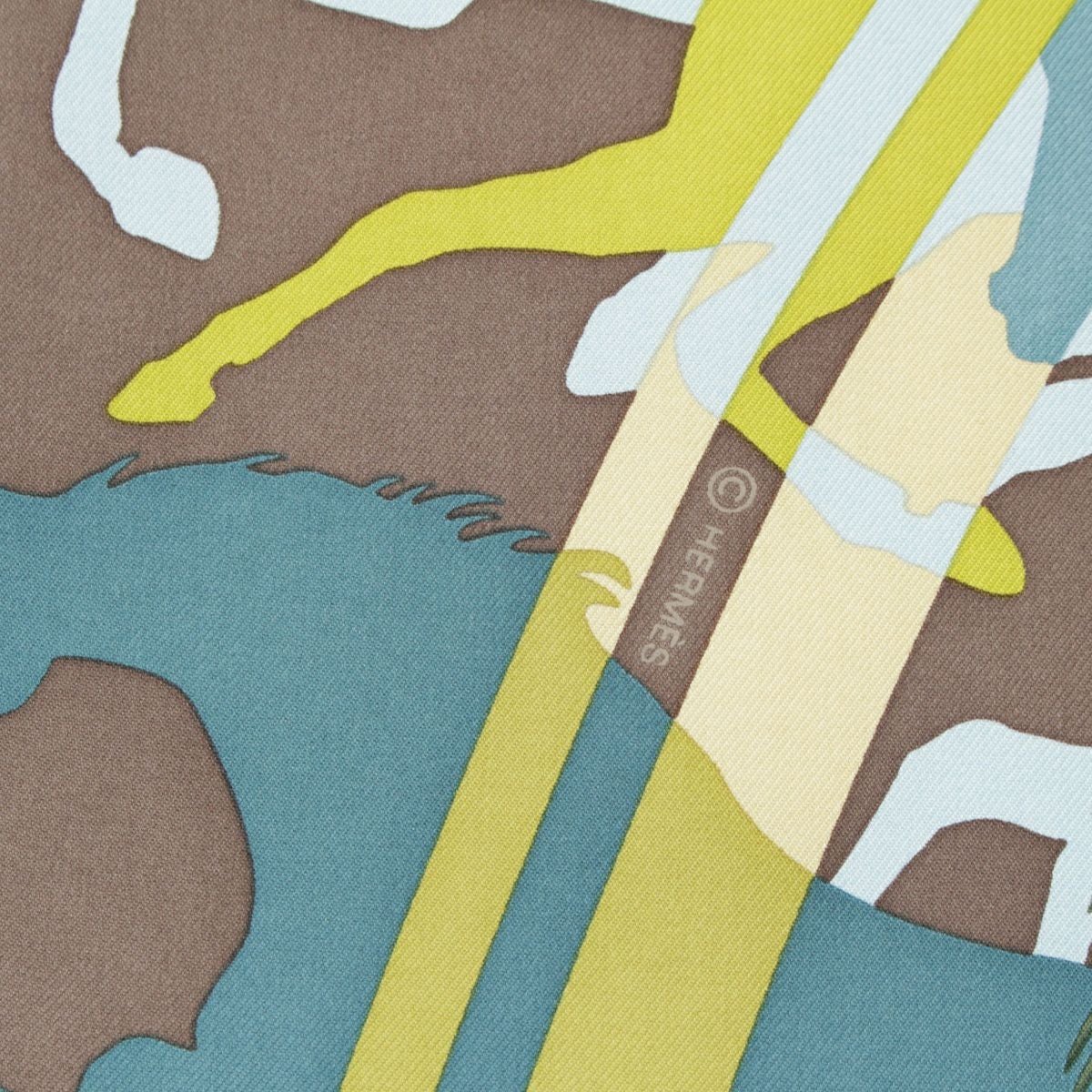 エルメス シルク カレ90 EX LIBRIS EN CAMOUFLAGE エクスリブリスの