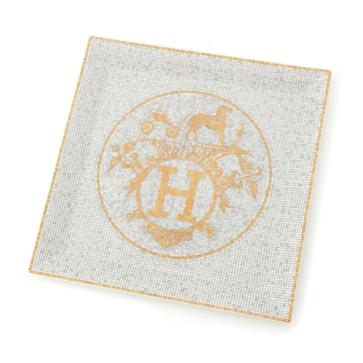 エルメス MOSAIQUE Au24 モザイク スクエア プレート 骨董品 皿 食器