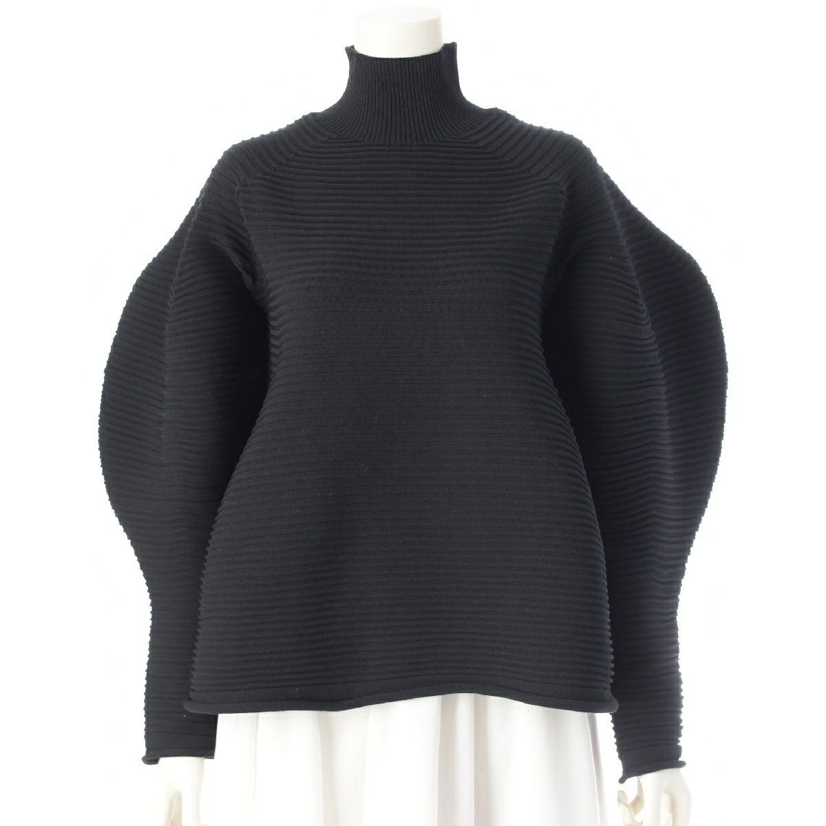 プリーツプリーズ イッセイミヤケ 24年 POWAN KNIT 変形 ハイネック