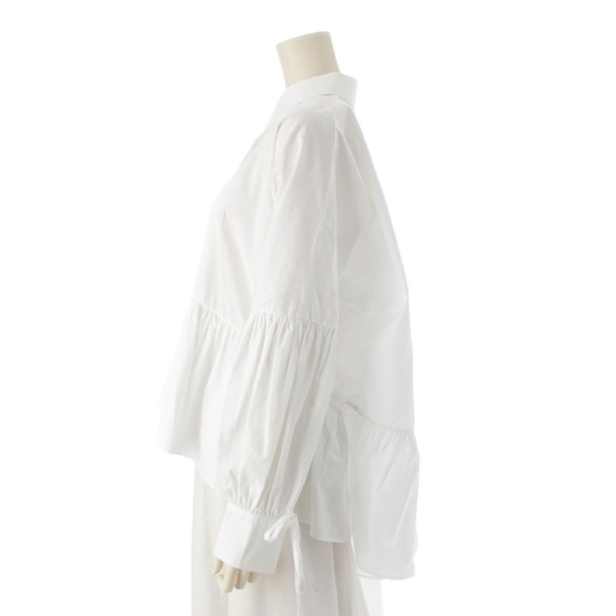 定価10万✨23年✨セシリーバンセン andrea ホワイト ペプラム ブラウス セシリーバンセン 23SS コットン ANDREA SHIRTS フレア シャツ