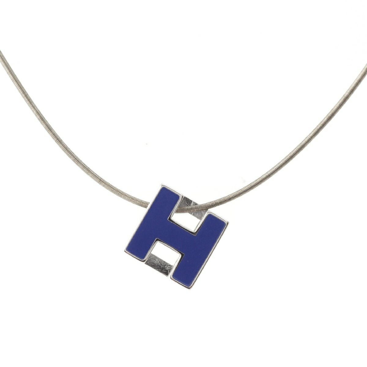 HERMES カージュドアッシュ ネックレス ブルー エルメス カージュドアッシュ キューブ ネックレス アクセサリー