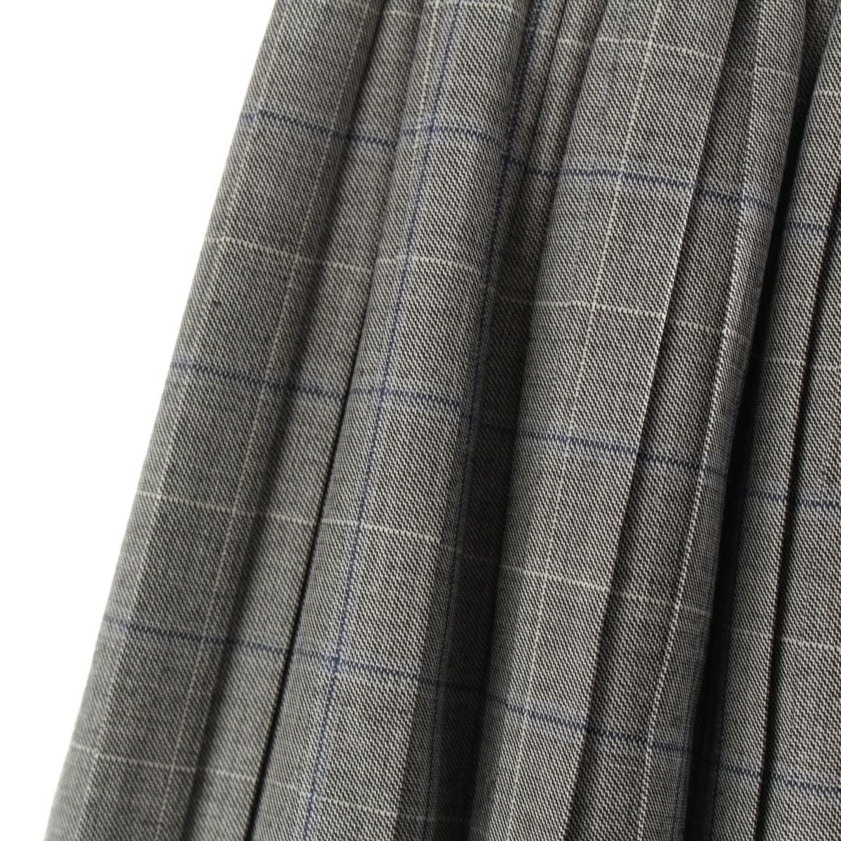 Drawer 24SS ウィンドウペインプリーツスカート38 ¥138,600 ドゥロワー 24SS サマー ウール ウィンドウペイン プリーツ ロング
