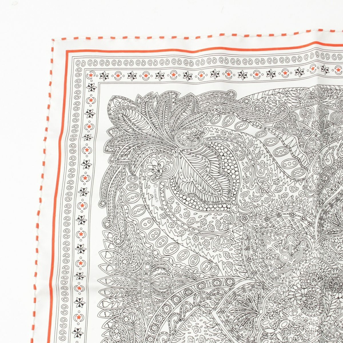 エルメス カレ55 Le Jardin de la Maharani マハラニの庭 シルク