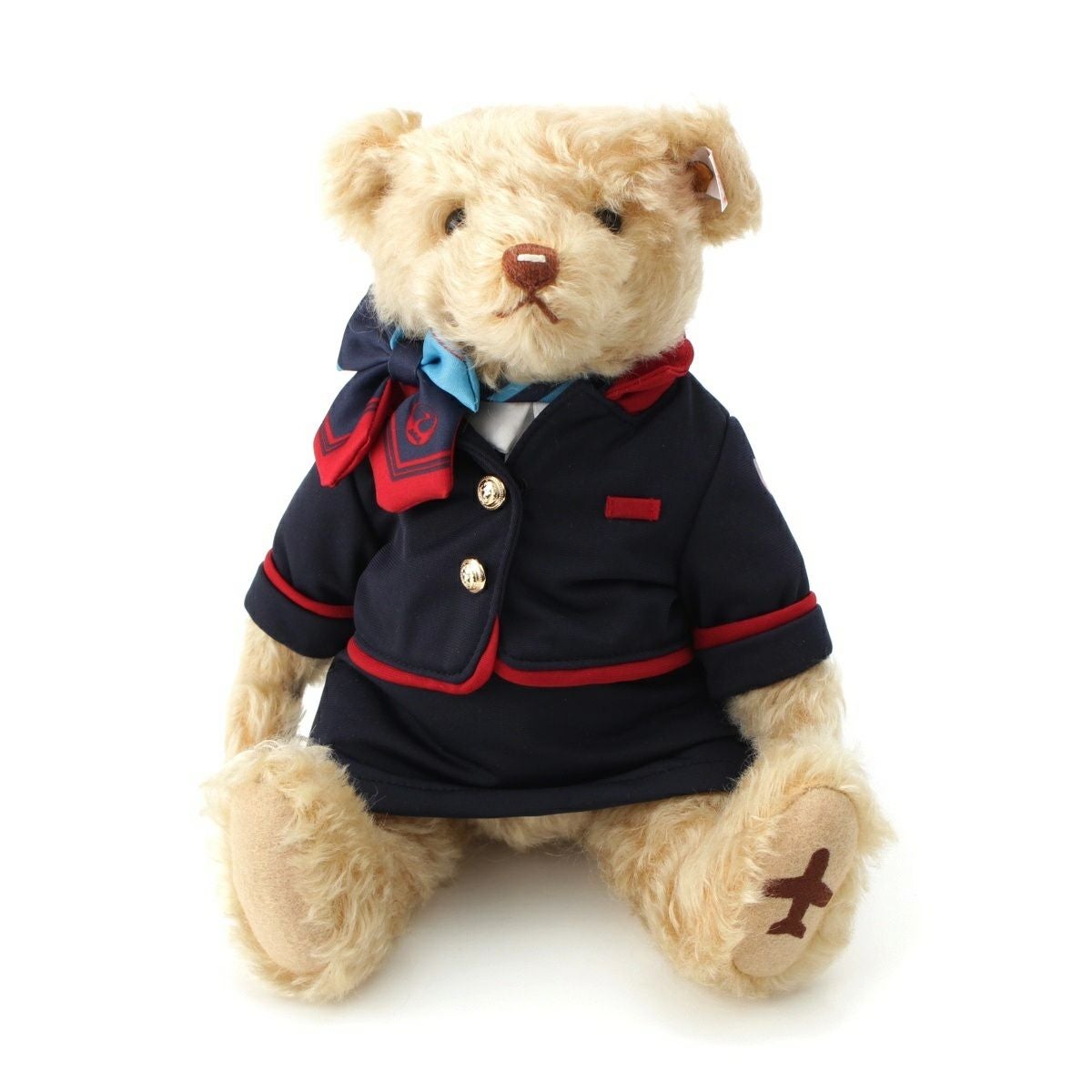 シュタイフ JAL モヘア コットン 白タグ キャビンアテンダント 旧制服