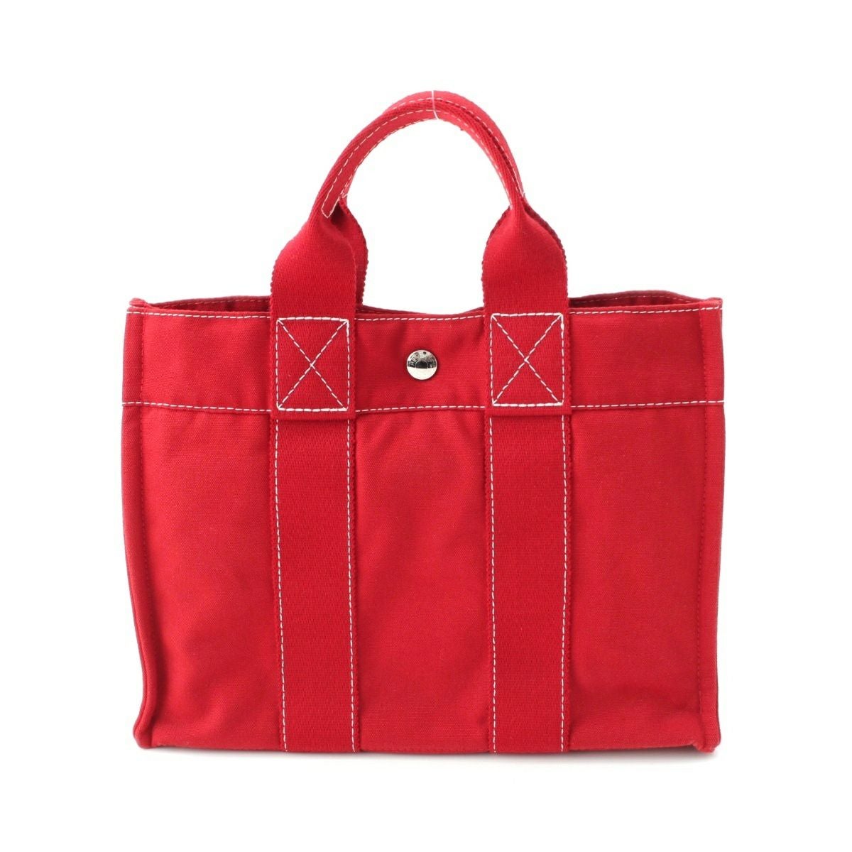 HERMES エルメス フールトゥPM レッド キャンバス ハンドバッグ エルメス フールトゥ PM キャンバス ハンドバッグ レッド | 中古通販