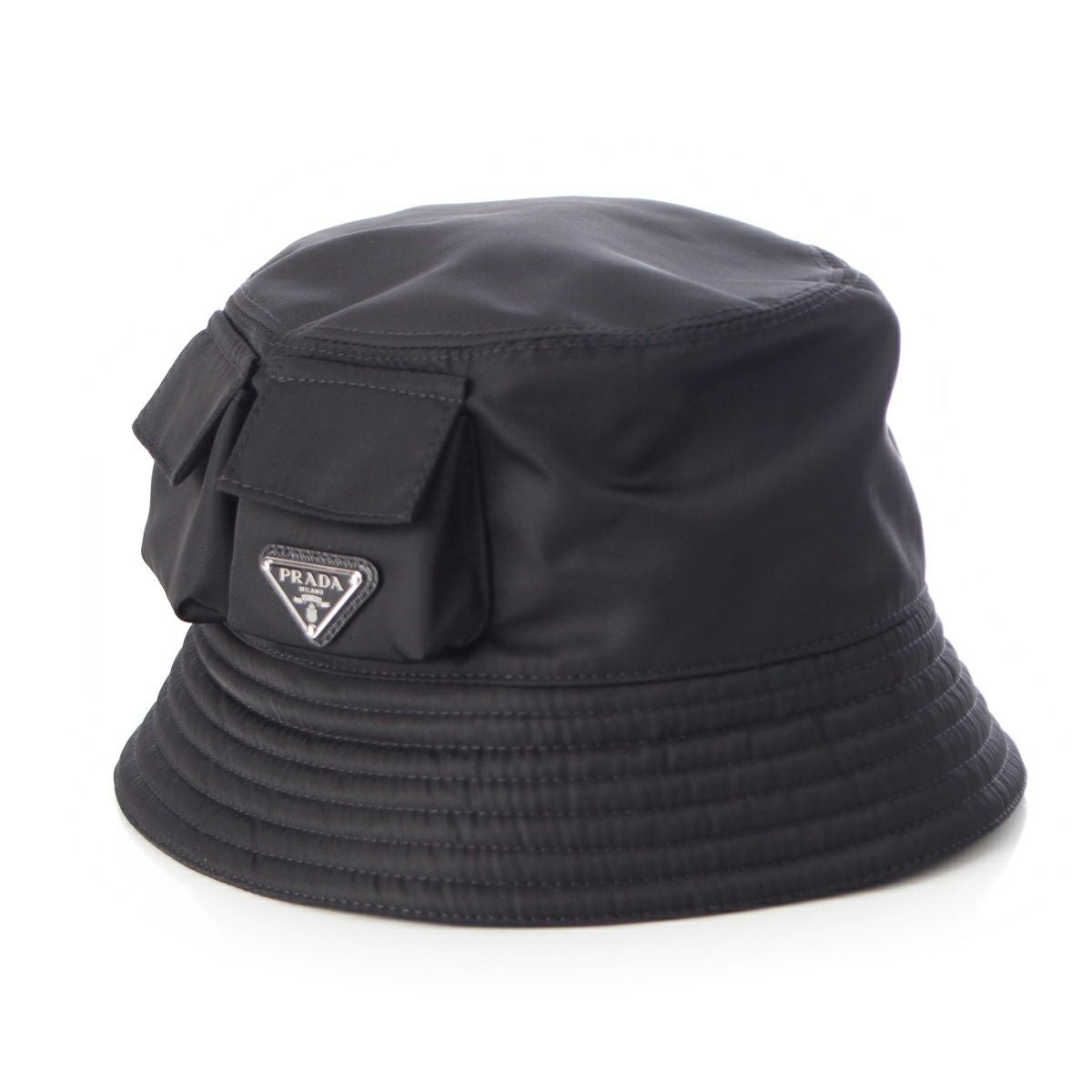 PRADA Re-Nylon バケットハット ブラック XL 60cm国内タグ付 プラダ RE-NYLON バケットハット ブラック XL 60cm