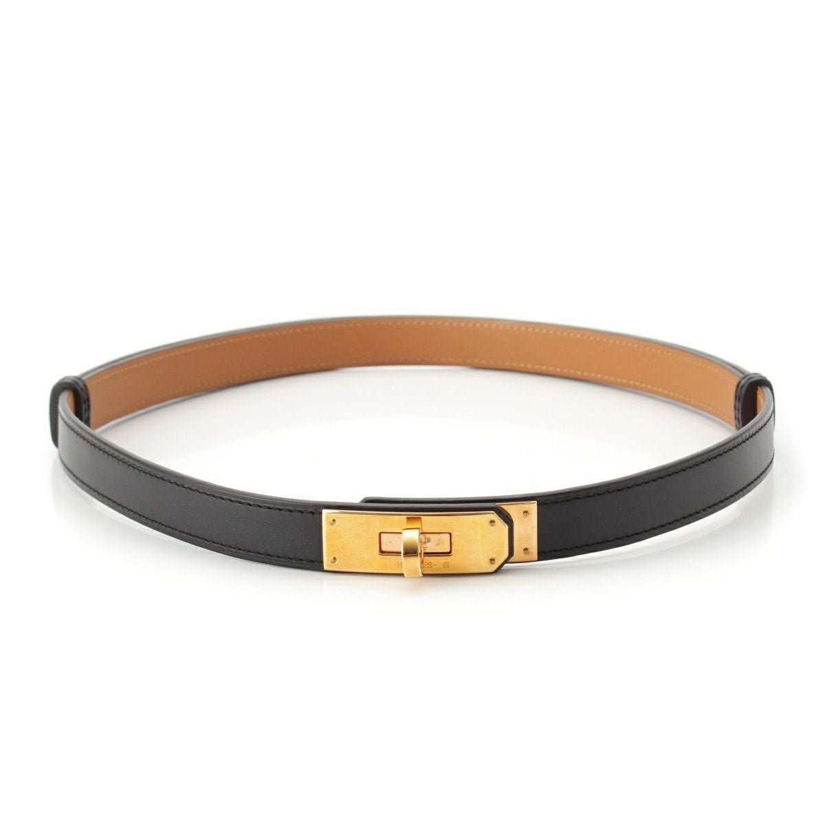 エルメス Z刻印 ケリー レザー ベルト ブラック ゴールド | 中古通販