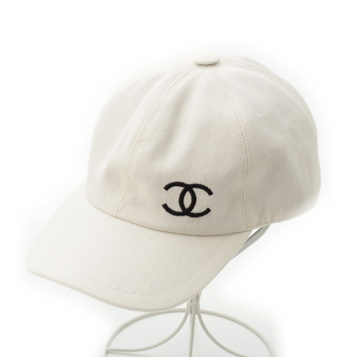 CHANEL ココマーク キャップ ホワイト シャネル コットン ココマーク CHANEL ココマーク キャップ ホワイト シャネル コットン ココマーク