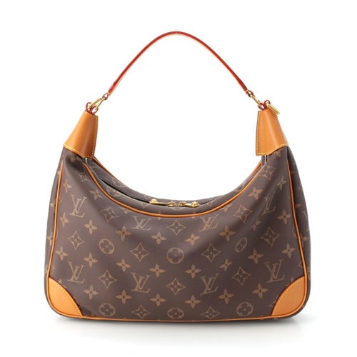 ルイヴィトン 25SS カーフレザー モノグラム ブローニュ ホーボー 2way ショルダーバッグ M14196 ブラウン