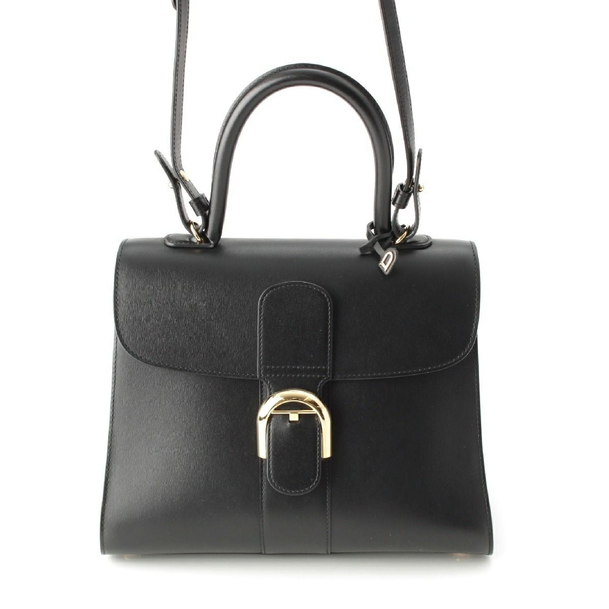 デルヴォー ブリヨンMM ボックスカーフ 2WAY ショルダー ゴールド金具